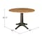 International Concepts Round Round 42 in. Dual Drop Leaf Dining Table with 2 Splatback Chairs in Hickory/Washed Coal, Wood K45-42DPT-27B-C10-2 - alternate 10